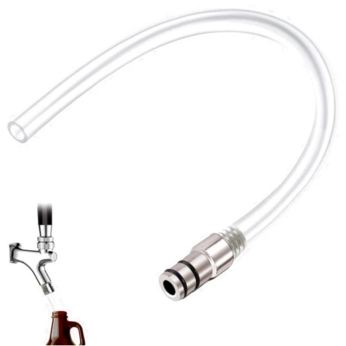 DOMUEN Growler Filler Tube Growler Filler Growler Filler Hose Jug Filler Growler Filler Tube Hose for Standard Beer Faucets Beer Keg Beer Tap Growler Bottle Filling for Homebrew Wine Making Beer Brewing