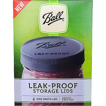 Ball Mason Jar Lids - Regular Mouth (Mason Jar Caps) - Leak Proof (Wide)