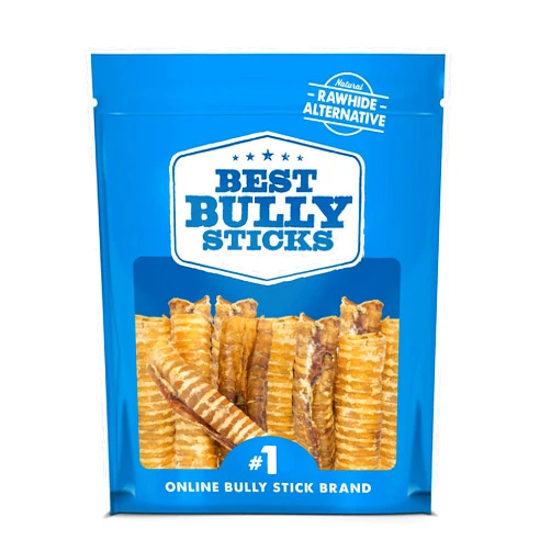 Best Bully Sticks Premium 6 Inch Beef Trachea Dog Chews (20 Pack) - All-Natural, Grain-Free, 100% Beef, Single-Ingredient Dog Treat Chew - Promotes Dental Health