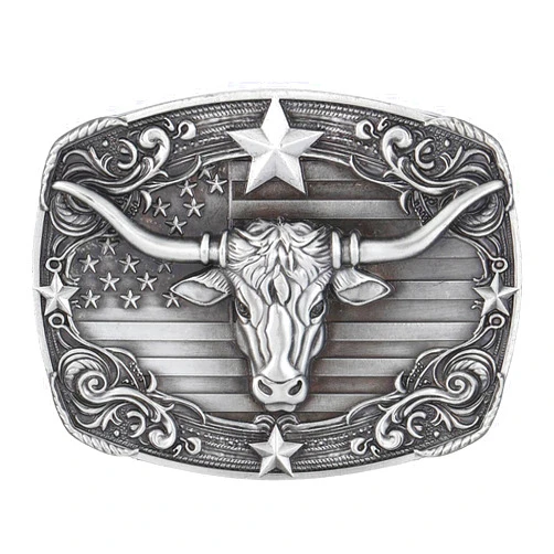 HLYMPONY Cowboy Belt Buckle for Men Vintage Western Cowgirl Rodeo Longhorn bull Belt Buckles
