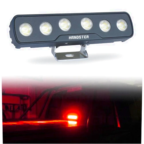 Handster Off road Light for Chasing Cool White LED with Red DRL Reverse/Brake/Trail/Strobe Flash Warning Safety Light IP68 Waterproof UTV Rear Auxilary Driving Lamp