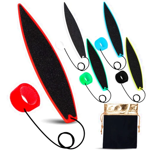LA KEN DU 5 PCS Finger Surfboard for Car Ride-Mini Surfboard for Kids and Surfers with Receive Bag(Include Red Green Yellow Blue White)