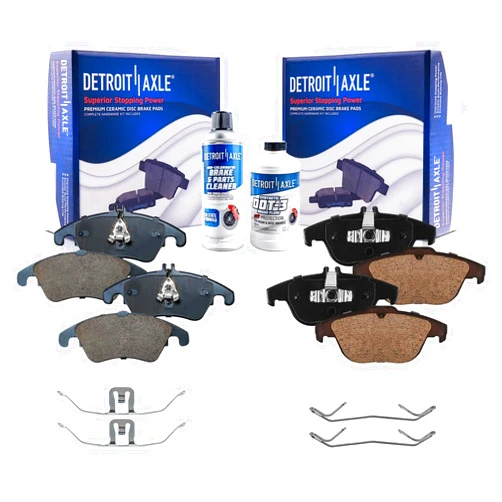 Detroit Axle - Front and Rear Ceramic Brake Pads w/Hardware Replacement for Mercedes-Benz C250 C300 C350 E350 E400 E550