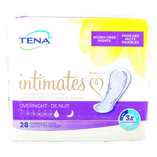 Tena Incontinence Pads for Women, Overnight, 28 Count (1 Pack)