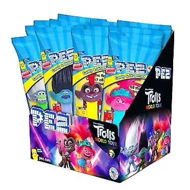 PEZ Candy Trolls Assorted Dispensers, 0.58 Ounce (Pack of 12), 6.96 Ounce