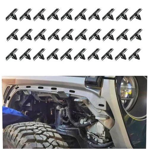 HAOBO 30PCS Fender Flare & Rocker Moulding Clip, Bumper Retainer Clips Replaces OEM #68039280-AA, Automotive Accessories Compatible with Jeep Wrangler JK & Unlimited JK Ram 4500 Ram 5500
