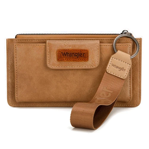 Montana West X Wrangler Wallet for Women Ladies Female Card Cases & Money Organizers Phone Wristlet with Wallet Large Clutch with Coin Purse Smooth Zipper and Rfid Lining