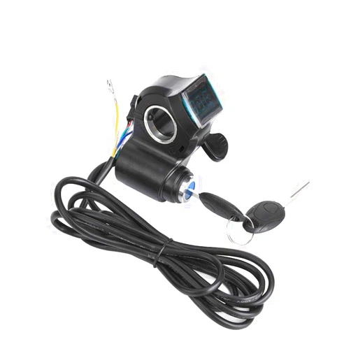 Tbest E Bike Voltage Display,E Bike Thumb Throttle Display,E Bike Thumb Throttle LCD Display Digital Battery Voltage Power Switch for Electric Vehicle Thumb Throttle Display Voltage Ba