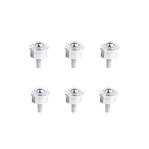 ILife.ISPT Roller Ball Transfer Bearing Casters - 5/8 Inch Diameter, M8 ball transfer Unit for Transmission,Heavy Duty Stud Mounted,Thread Stem,Bearing Steel & Carbon Steel,540 Lbs Total Load Capacity,Set of 6