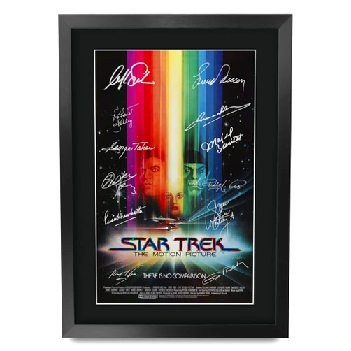 HWC Trading Star Trek The Motion Picture TV Series Poster The Cast Signed 16