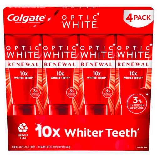 Colgate Optic White Renewal Toothpaste (4 PK/4.3 Oz)