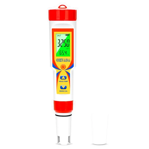 CIZTADA Pool Water Tester 5 in 1 Digital Salt and pH Tester for Saltwater Pool Hot Tub Spas Multi-functional Salt pH TDS EC Meter for Swimming Pool Aquarium Hydroponics