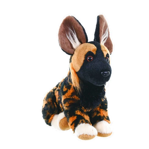 Wild Republic African Wild Dog Plush, Stuffed Animal, Plush Toy, Gifts for Kids, Cuddlekins 8 Inches