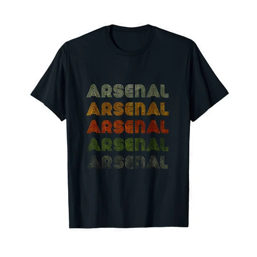 FOXCUP Love Heart Arsenal Tee Grunge Vintage Style Black Arsenal T-Shirt