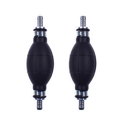 NAVARME 2Pcs Bulb Type Rubber Fuel Transfer Vacuum Fuel Line One Way Fuel Valve Fuel Pump Line Hose Hand Primer Gasoline Petrol Diesel Pump For Marine Boat 6mm 9001080A (1/2)