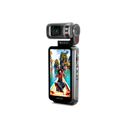Minolta MN5KGP1 5K Ultra HD / 20 MP Handheld Pocket Camcorder w/Motorized Tilting Lens Head