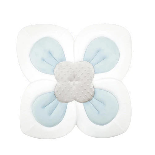 PandaEar Baby Bath Pad for Infant Newborn | Soft Flower Petals for Sink Bathtub Essentials Shower Gift (Blue)