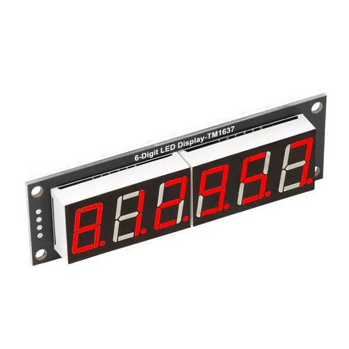 Jopwkuin LED Display Board Accessory, Red Digital Tube Module 0.56in 6 Digit 7 Segment 5V for Machine