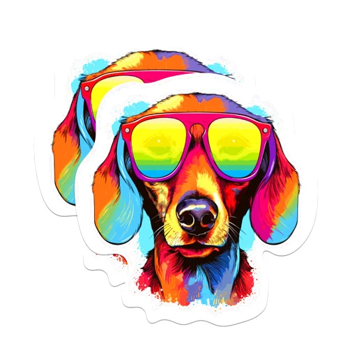 Bliss Monkey Co. (2 Pack) Dachshund Dog Magnets - Dachshund with Sunglasses - Choose FromOver 100 Dog Breeds - 5