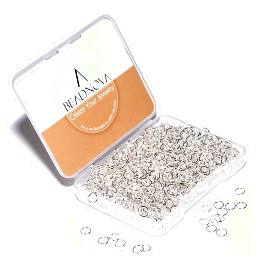 BEADNOVA 5mm Jump Rings for Jewelry Making Silver Open Jump Rings for Earrings and Keychains (300Pcs)