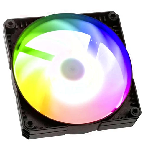 Phanteks (PH-F120SK_DRGB_PWM) SK120 DRGB PWM Fan, 120mm Fan, high Airflow Nine-Blade Design, Digital RGB Lighting, Rubber dampening washers - Black