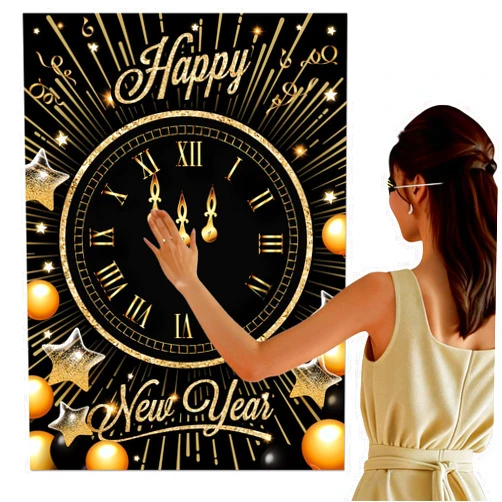 WEEPA New Year's Eve Game 2026 Happy New Years Eve Countdown Clock Games Party Decorations Supplies