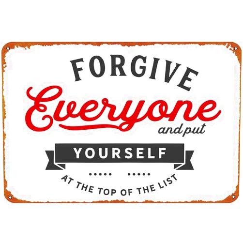 KIVYYB put yourself at the topPoster Vintage Tin Sign for Bar Cafe Office Home Wall Decor Gift 12 X 8 inch