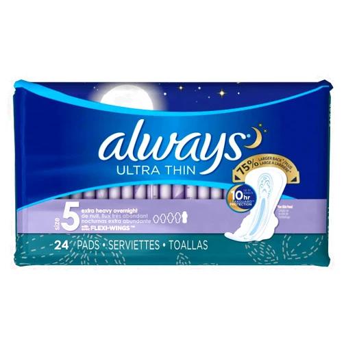 Always Pads Ultra Thin Size 5-24 Count (3 Pack)