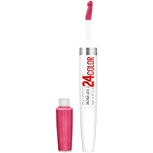 MAYBELLINE Super Stay 24, 2-Step Liquid Lipstick Makeup, Long Lasting Highly Pigmented Color with Moisturizing Balm, Blush On, Pink, 1 Count