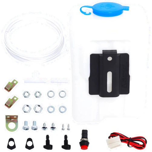 Wadoy Universal Windshield Washer Pump Reservoir Kit 99300 Fluid Reservoir Tank Bottle with Pump
