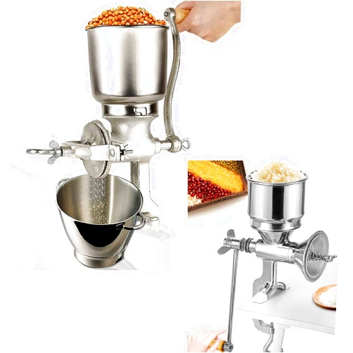 Moongiantgo Hand Grain Mill Set (Cast Iron + Stainless Steel)