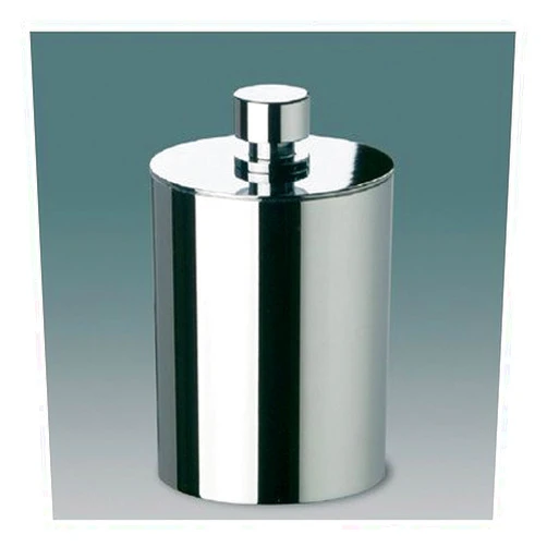 Nameeks Windisch by Nameeks Round Metal Cotton Ball Jar Finish: Chrome