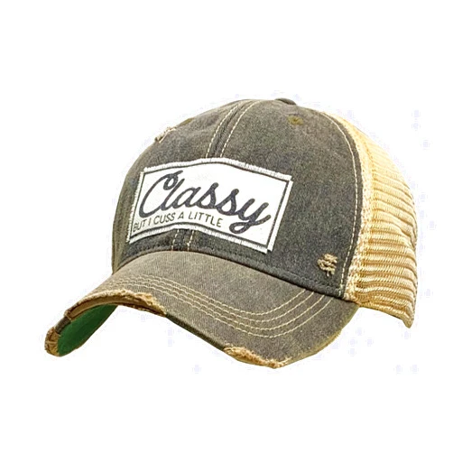 Vintage Life Funny Hats for Women and Girls, Distressed Trucker Baseball Cap with Sayings