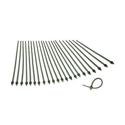Simplifi It Black Silicone Rubber Twist Ties (24 PC.) - SI-SRT24B