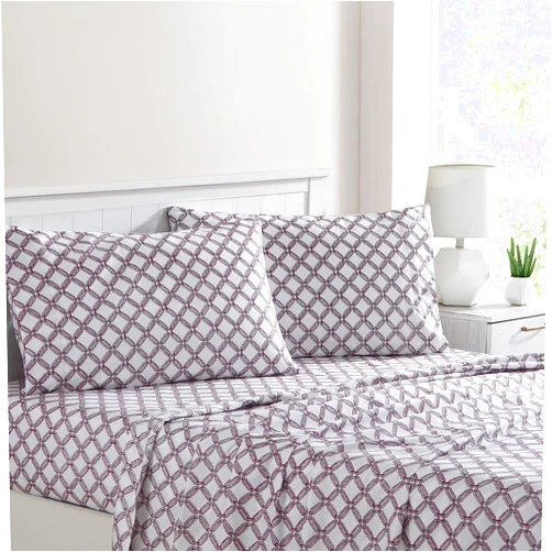 Modern Threads Printed 4-Piece Extra Soft Bedding Sheets & Pillowcase Set, Deep Pocket up to 16 inch Mattress Cara Full
