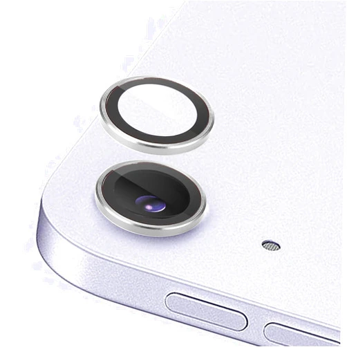 Zeking (2 Set for iPad 11 A16 2025 Camera Lens Protector, Scratch-Resistant HD Clarity Ultra-Thin 9H Tempered Glass with Aluminum Edging, Individual Metal Lens Cover(Silver)