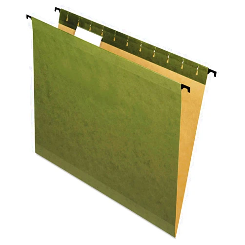 Pendaflex SureHook Reinforced Hanging Folders, Letter Size, Standard Green, 20 per Box (8-1/2 x 11)