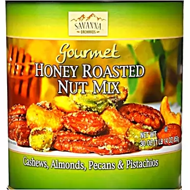 Savanna Orchards Gourmet Honey Roasted Nut Mix - Cashews, Almonds, Pecans and Pistachios (30 oz) 1.87 Pound (Pack of 1)