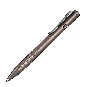 SMOOTHERPRO Titanium Bolt Action Pen Compatible with Parker Refill Durable Stainless Steel Pen Clip for EDC Pocket Business Collection Sand Blasted (Ti951)