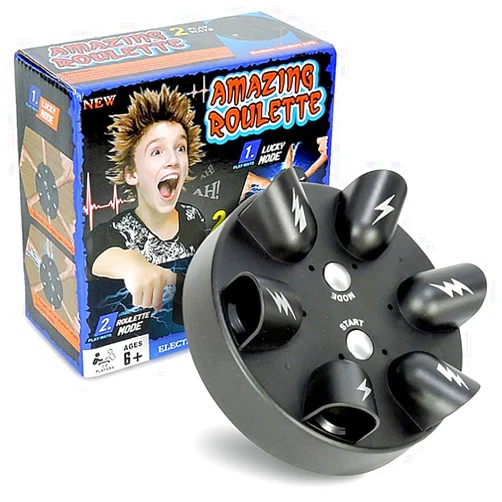 XIYUAN Upgrade Electric Shock Detector Polygraph Micro Roulette Polygraph Test Finger Shock Game Toy Practical Joke Polygraph Game Analyzer Consoles Gifts Interesting Polygraph Game (Finger)