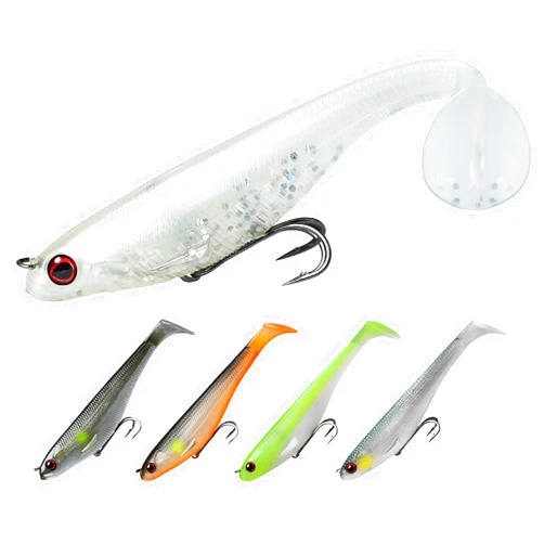 TRUSCEND Pre-Rigged Soft Fishing Lures, Well-Made Easy Catching Lures for Family Fishing, Great Action Swimbaits with Spinner, All-Conditions Fishing Gear for Bass Trout Walleye, Crappie Fishing Jigs
