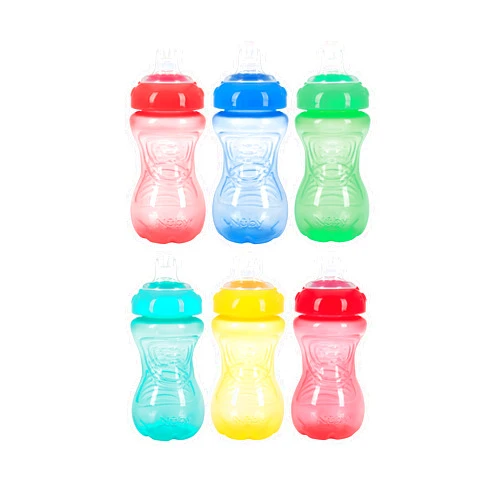 Nuby No-Spill Gripper Cup, Sippy Cup for Baby and Toddler, 10 Ounce, Colors May Vary, 5