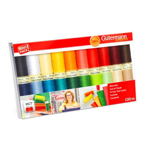 Gütermann Gutermann 734610-1 Thread Set Sew-All 100 m x 20 reels, Multicoloured