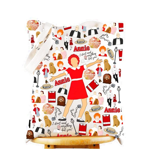 WZMPA Annie Broadway Musical Toiletry Bag Annie Movie Fans Gift Orphan Annie Zipper Pouch Bag Annie & Grace Inspired Gift (Annie TG)