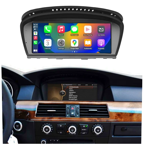 NINETOM 8.8 inch Touchscreen Wireless CarPlay Android Auto Multimedia Car Radio Receiver for BMW 3/5 Series CIC System, E60/E61/E90/E91/E92/E93 (2008-2013)