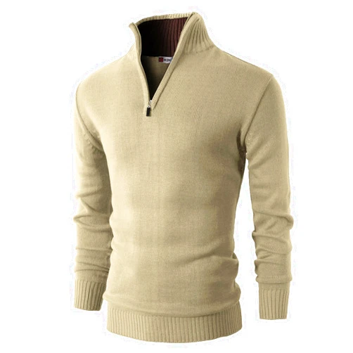 H2H Mens Quarter Zip Pullover Sweater Casual Slim Fit Polo Sweater
