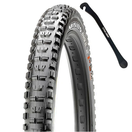 Cycle Crew Tire Lever and Maxxis Minion DHF or DHR II Mountain Bike Tire Bundle, 24