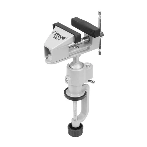 Hoteche 3-Inch Universal Table Vise with 360° Swivel Base, Heavy Duty Aluminum Bench Clamp for Precision Work, Adjustable Jaw Opening 2-Inch, Ideal for Woodworking, Metalworking, and DIY Projects