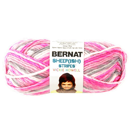 Bernat Spinrite Vickie Howell Sheep-ish Stripes Yarn, Femme-ish
