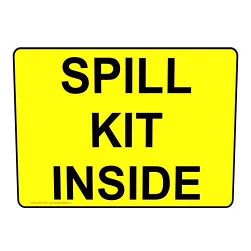 ComplianceSigns.com Spill Kit Inside Label Decal, 10x7 inch Vinyl for Facilities